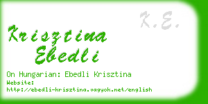krisztina ebedli business card